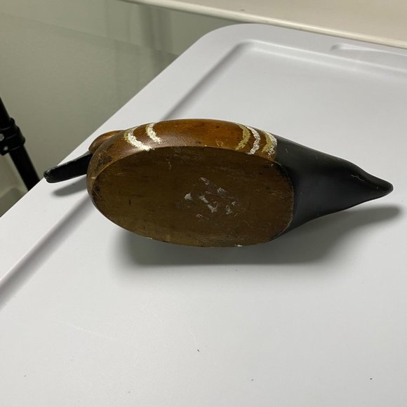 Beautiful Vintage Wooden Duck‎ Decoy Hand Carved Unsigned 10" - Picture 11 of 12